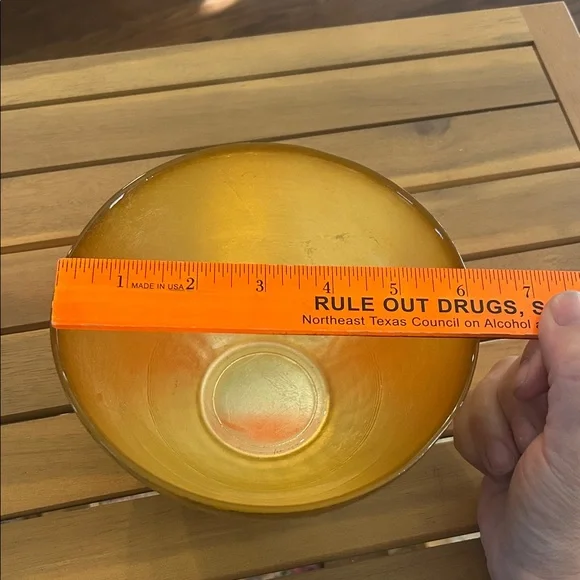 Anthropologie Gold Decorative Glass Bowl. Reign nut bowl-out of stock online - Picture 3 of 5